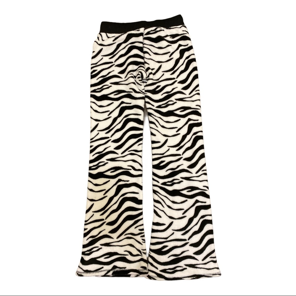 Zebra Printed Vintage Boot Cut Sweatpants Small